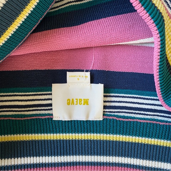 NWT Anthropologie Maeve skirt“Lana” multicolored striped knit midi skirt sz sm - Picture 11 of 14